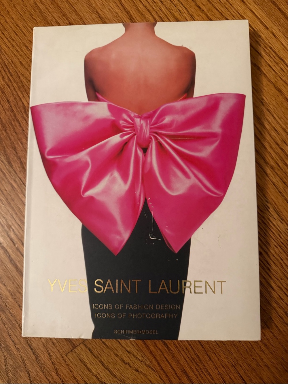 Yves Saint Laurent White Cover with Hot Pink Satin Bow